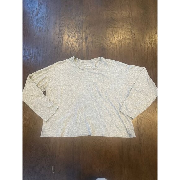 Everlane gray women’s large‎ long sleeve crop top -b11 - Picture 1 of 3